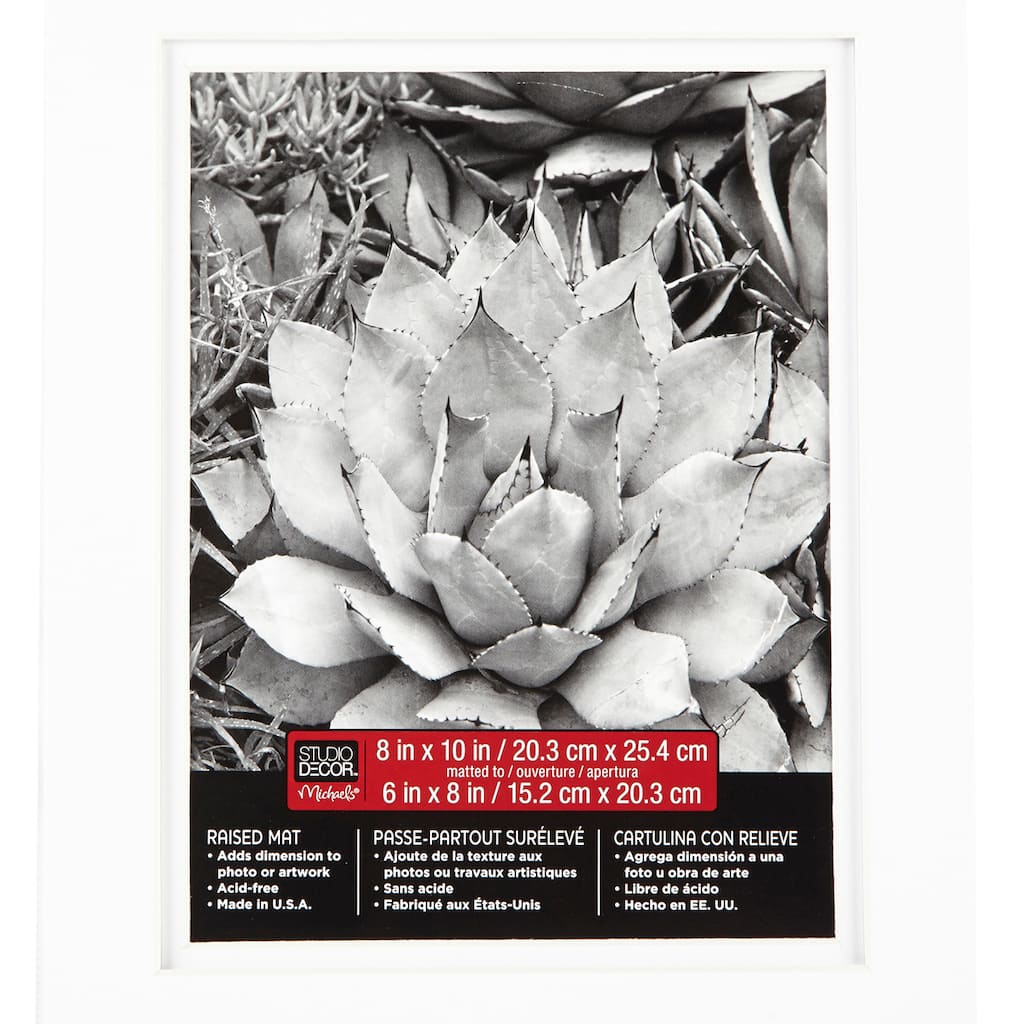 Studio Decor Double Precut Raised Mat 6 X8 Opening